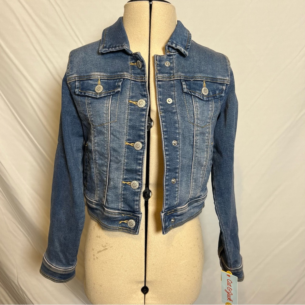 Kids Cat & Jack Blue Jean Jacket…Size M 7/8